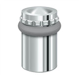 Deltana - Round Universal Floor Bumper Pattern Cap 2-1/8'', Solid Brass - Polished Chrome