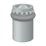 Deltana - Round Universal Floor Bumper Pattern Cap 2-1/8'', Solid Brass - Brushed Chrome