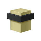 Deltana - Square Universal Floor Bumper 1-3/8'', Solid Brass - Unlacquered Brass