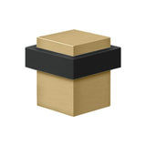 Deltana - Square Universal Floor Bumper 1-3/8'', Solid Brass - Brushed Brass
