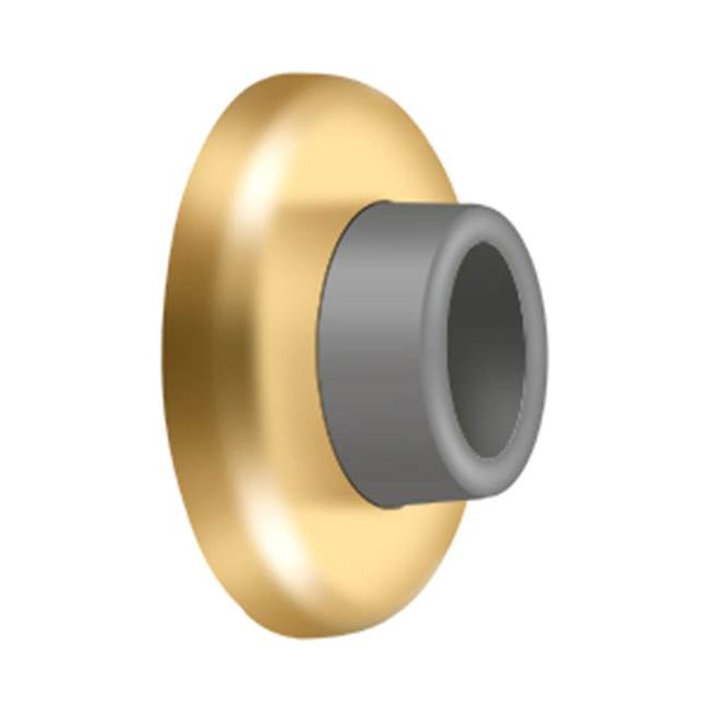 Deltana - Wall Mount Concave Flush Bumper, 2-1/2'' Diam. - PVD Polished Brass