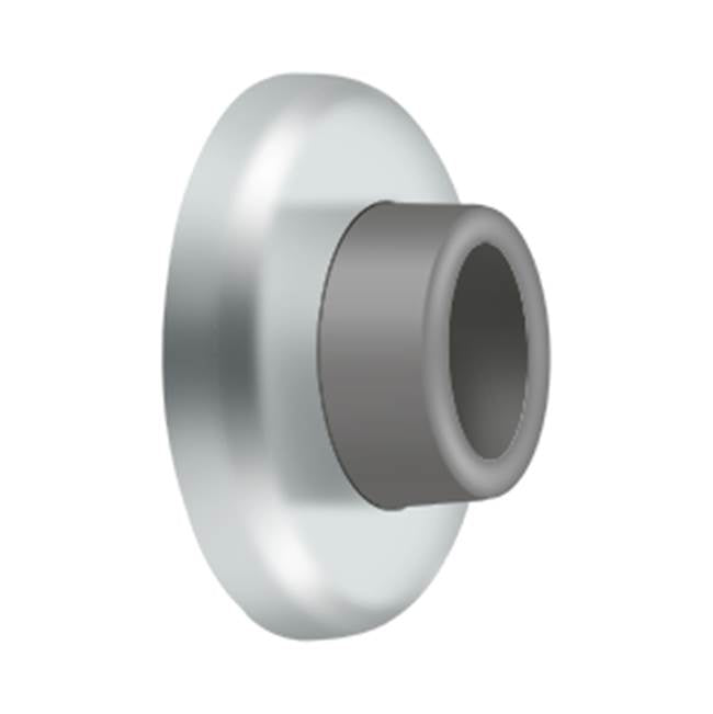 Deltana - Wall Mount Concave Flush Bumper, 2-1/2'' Diam. - Polished Chrome