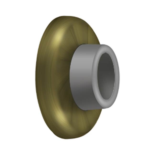 Deltana - Wall Mount Concave Flush Bumper, 2-1/2'' Diam. - Antique Brass