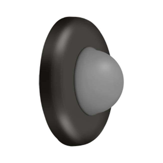 Deltana - Wall Mount Convex Flush Bumper, 2-1/2'' Diam. - Oil-rubbed Bronze