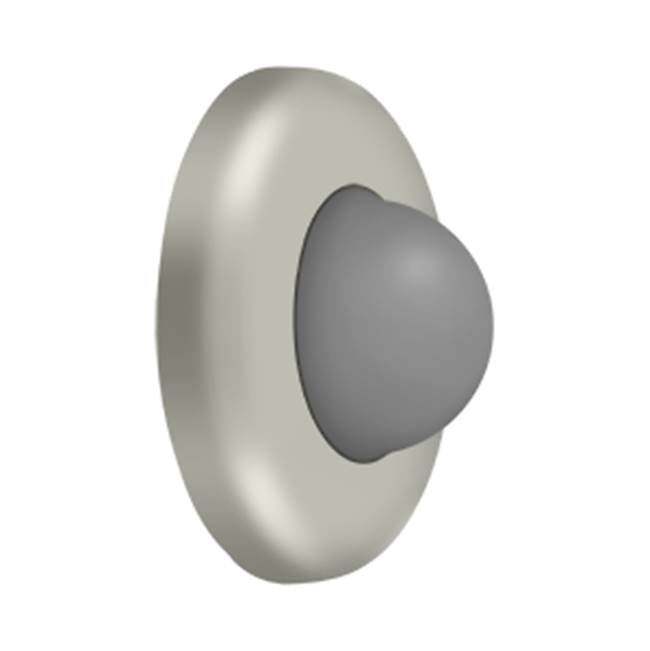Deltana - Wall Mount Convex Flush Bumper, 2-1/2'' Diam. - Brushed Nickel