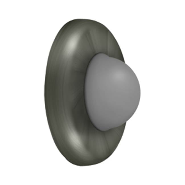 Deltana - Wall Mount Convex Flush Bumper, 2-1/2'' Diam. - Antique Nickel