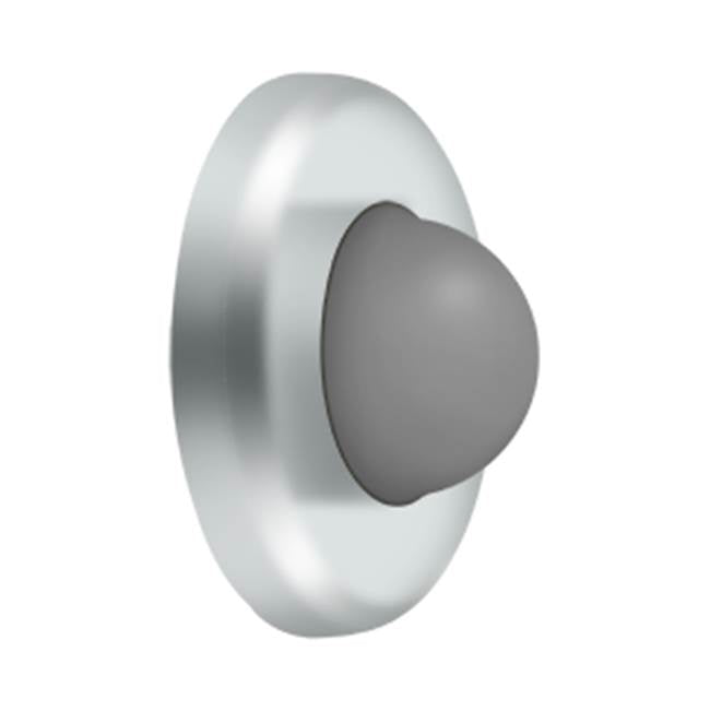 Deltana - Wall Mount Convex Flush Bumper, 2-1/2'' Diam. - Polished Chrome