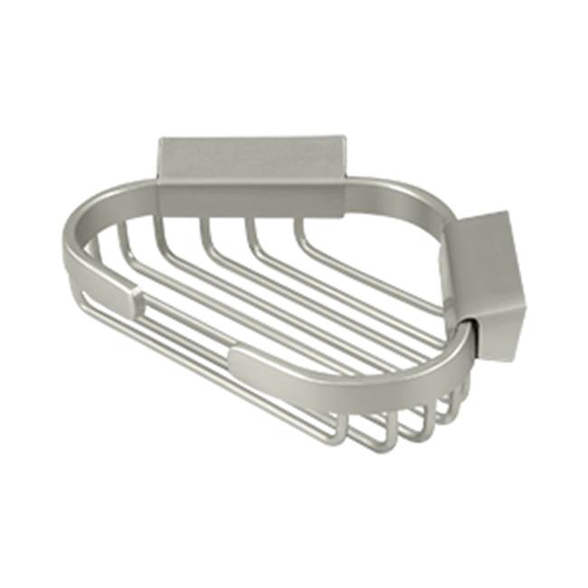 Deltana - Wire Basket, 6'' x 5'' Triangular Corner - Brushed Nickel