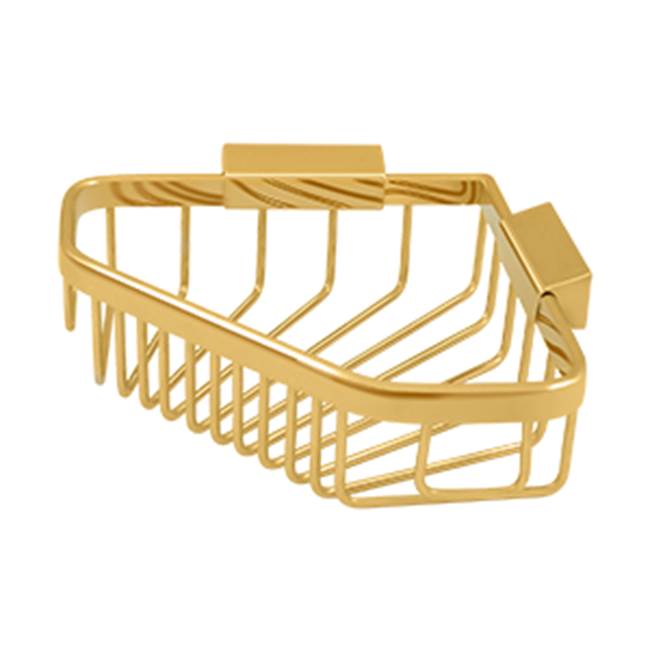 Deltana - Wire Basket 8-1/4'' x 6-7/8'' Pentagon - PVD Polished Brass