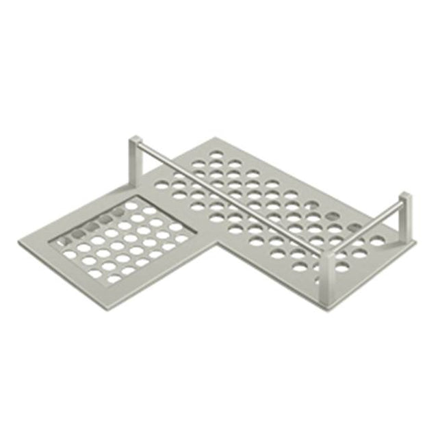 Deltana - Bathroom Basket HD Corner Left 9'' - Brushed Nickel