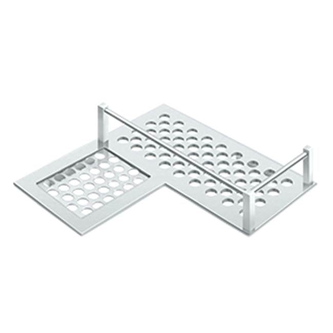 Deltana - Bathroom Basket HD Corner Left 9'' - Polished Chrome