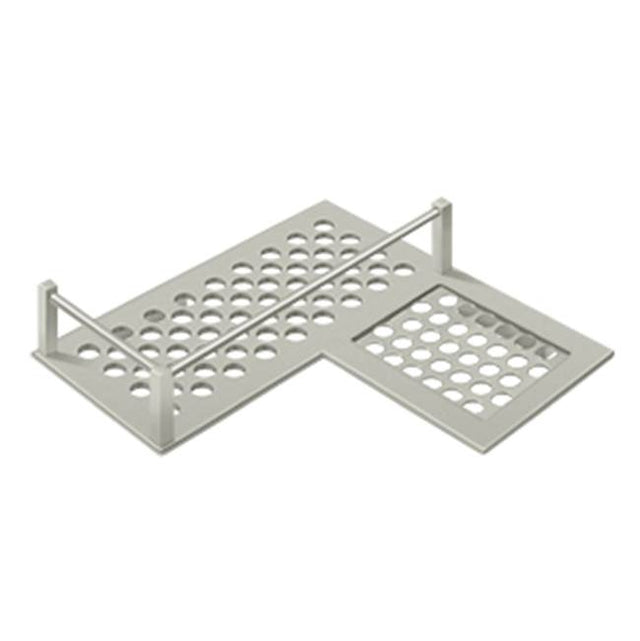 Deltana - Bathroom Basket HD Corner Right 9'' - Brushed Nickel