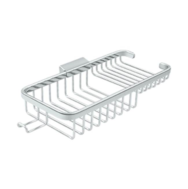 Deltana - Wire Basket 10-3/8'', Rectangular Deep and Shallow, With Hook - Polished Chrome