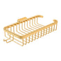 Deltana - Wire Basket, 10-3/8'' Rectangular, Shallow, With Hook - PVD Polished Brass