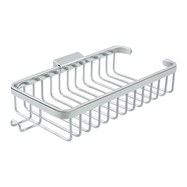 Deltana - Wire Basket, 10-3/8'' Rectangular, Shallow, With Hook - Polished Chrome