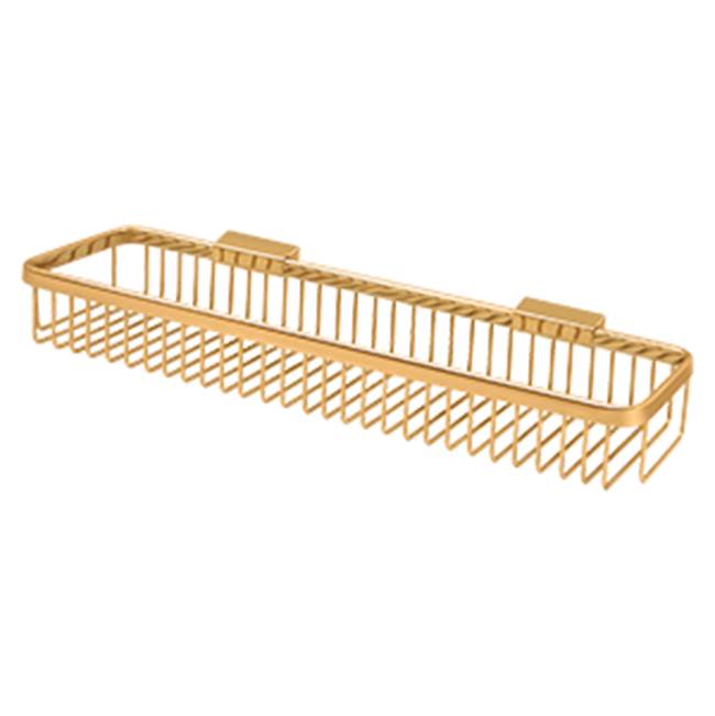 Deltana - Wire Basket 17-1/2'' x 4-3/8'', Rectangular - PVD Polished Brass