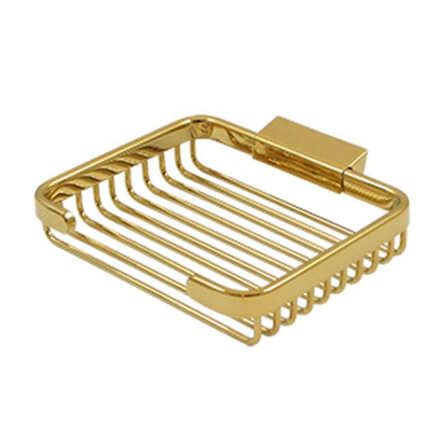 Deltana - Wire Basket, 6'' Rectangular Soap Holder - PVD Polished Brass