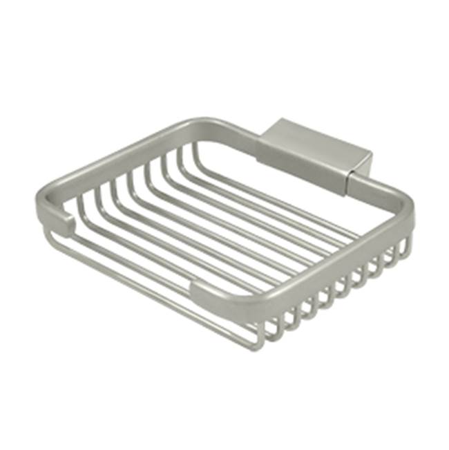 Deltana - Wire Basket, 6'' Rectangular Soap Holder - Brushed Nickel