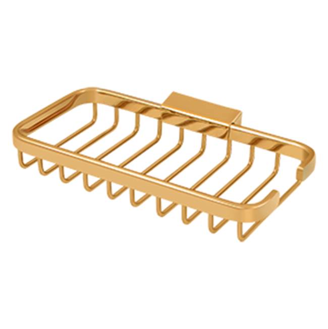 Deltana - Wire Basket, 8'' x 4'' Rectangular - PVD Polished Brass