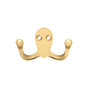 Deltana - Double Hook - PVD Polished Brass