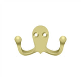 Deltana - Double Hook - Polished Brass
