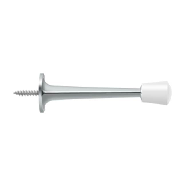 Deltana - 3'' Baseboard Door Bumper, Zinc Die-Cast - Polished Chrome