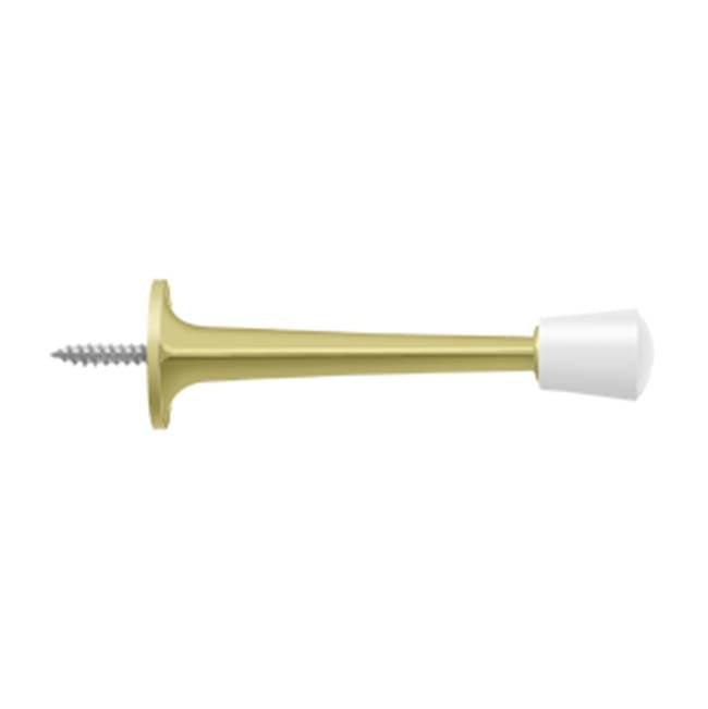 Deltana - 3'' Baseboard Door Bumper, Zinc Die-Cast - Polished Brass