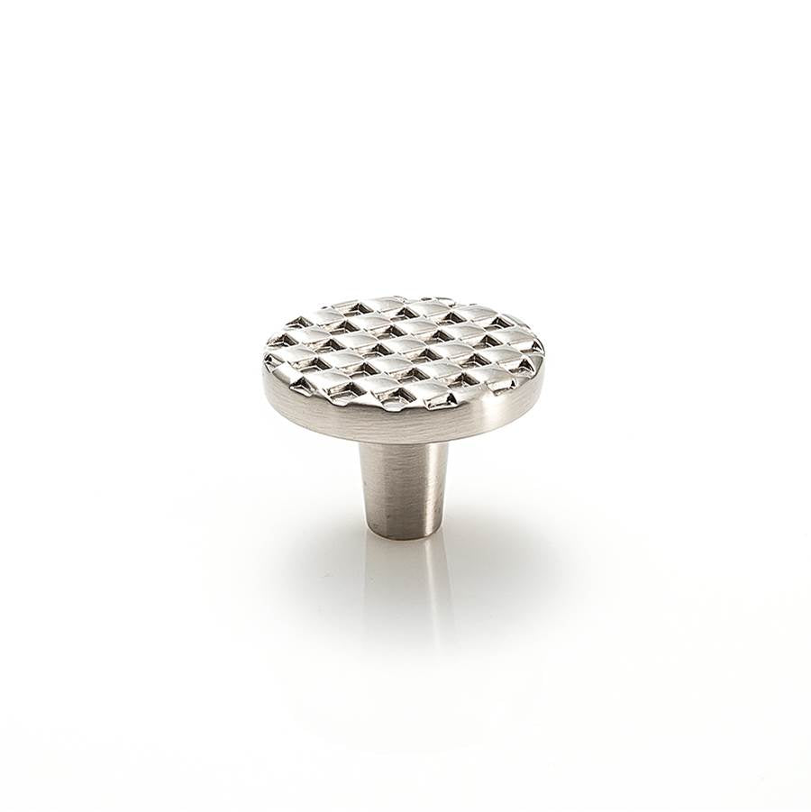 Du Verre - Argyle Round Knob 1 1/2 Inch - Satin Nickel - Satin Nickel