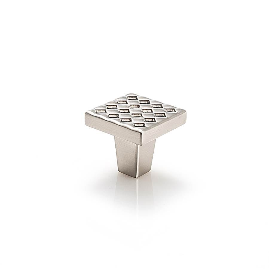 Du Verre - Argyle Square Knob 1 1/4 Inch - Satin Nickel - Satin Nickel
