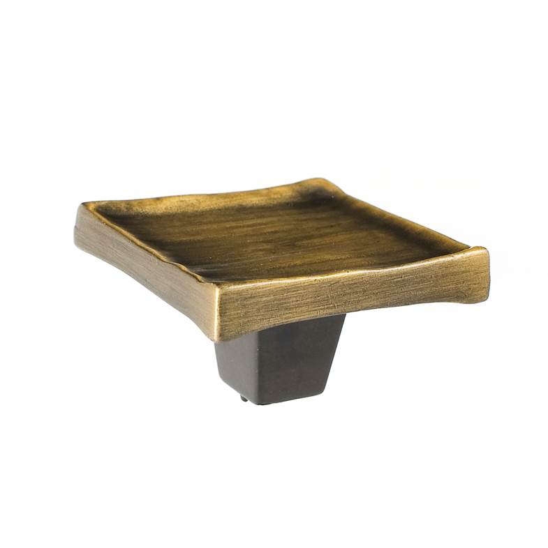 Du Verre - Forged 3 Square Knob 2 Inch - Antique Brass - Antique Brass