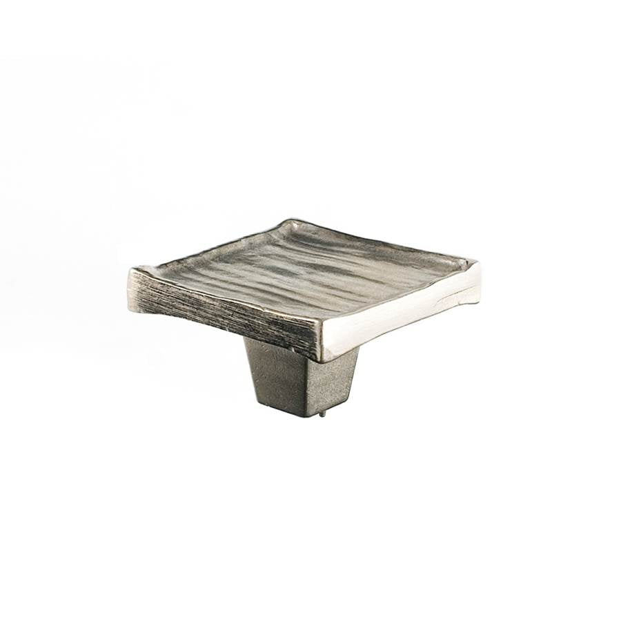 Du Verre - Forged 3 Square Knob 2 Inch - Satin Nickel - Satin Nickel