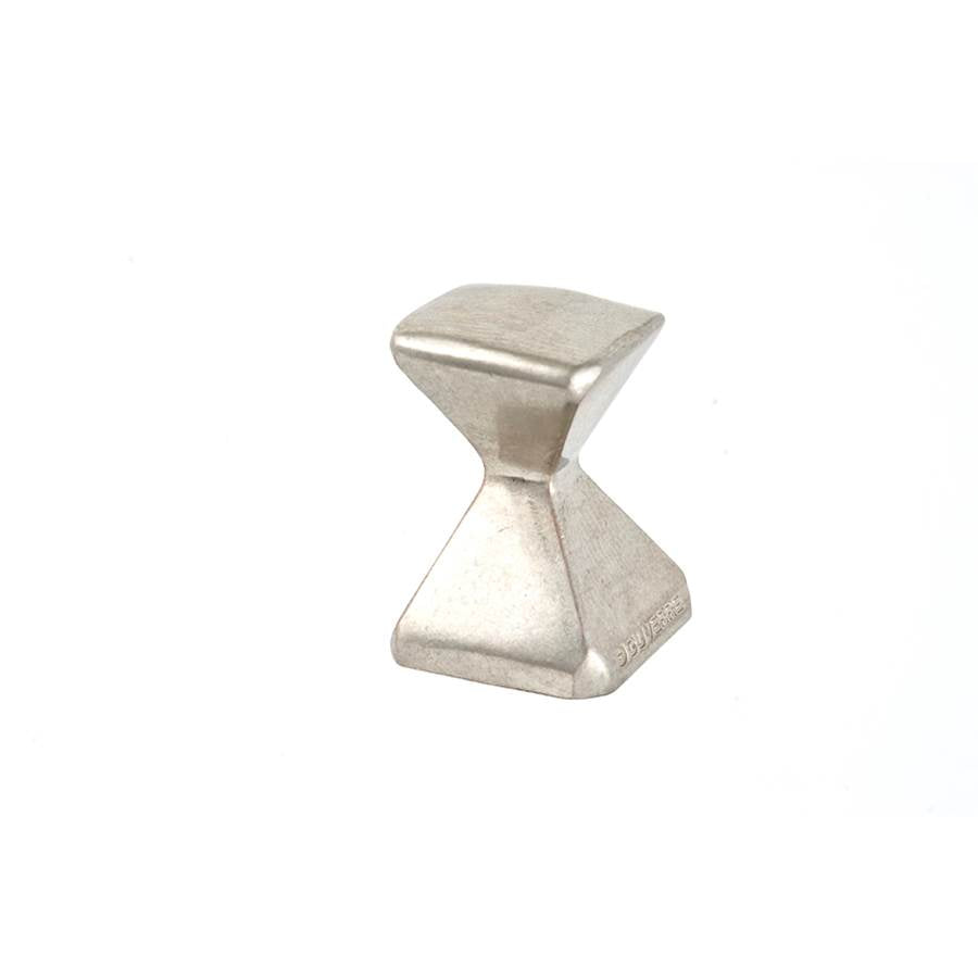 Du Verre - Forged 2 Small Square Knob 5/8 Inch - Satin Nickel - Satin Nickel