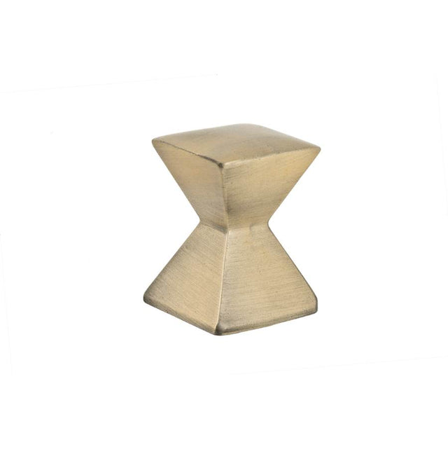 Du Verre - Forged 2 Large Square Knob 1 1/8 Inch - Antique Brass - Antique Brass