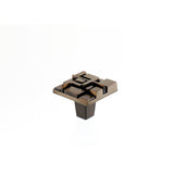 Du Verre - Offset Square Knob 1 1/2 Inch - Antique Brass - Antique Brass