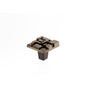 Du Verre - Offset Square Knob 1 1/2 Inch - Antique Brass - Antique Brass