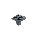 Du Verre - Offset Square Knob 1 1/2 Inch - Black Matte - Black Matte