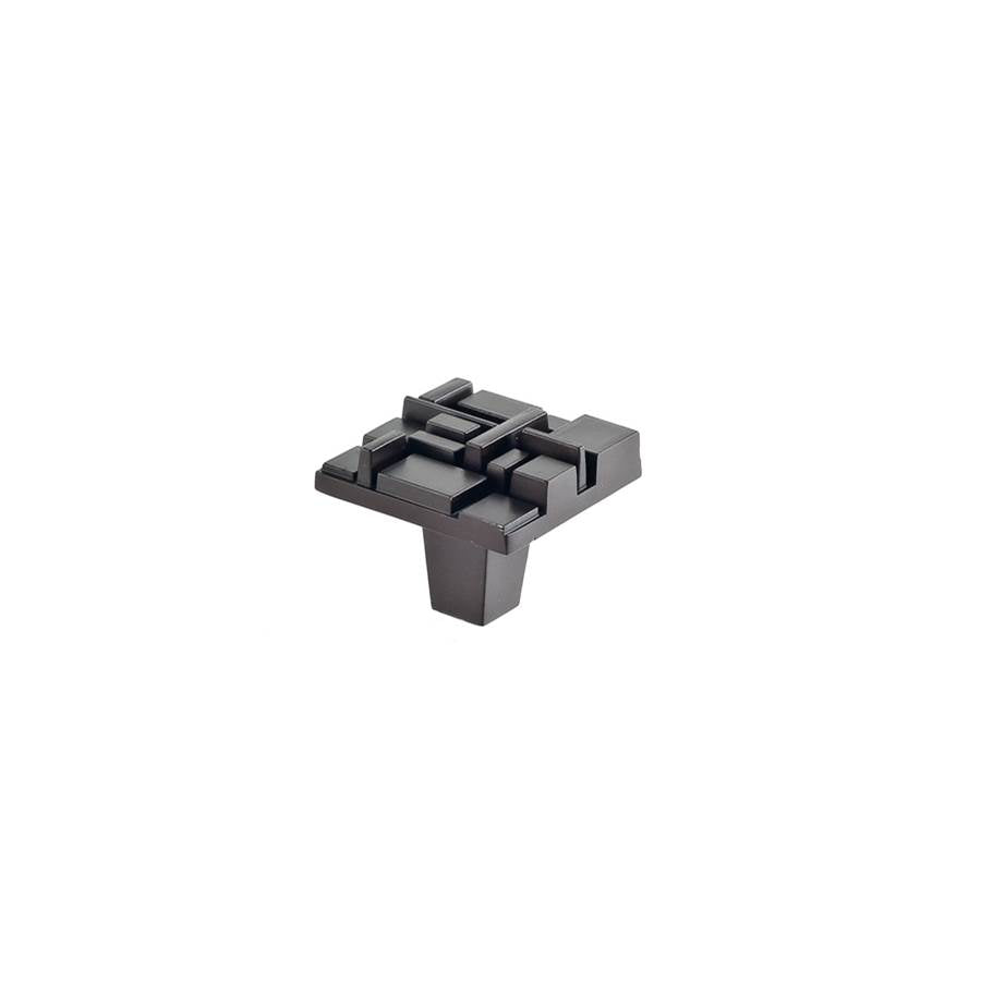 Du Verre - Offset Square Knob 1 1/2 Inch - Oil Rubbed Bronze - Oil Rubbed Bronze