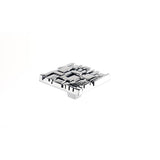 Du Verre - Offset Square Knob 2 1/2 Inch - Polished Chrome - Polished Chrome