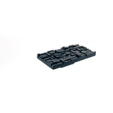 Du Verre - Offset Rectangle Pull 1 Inch (c-c) - Black Matte - Black Matte