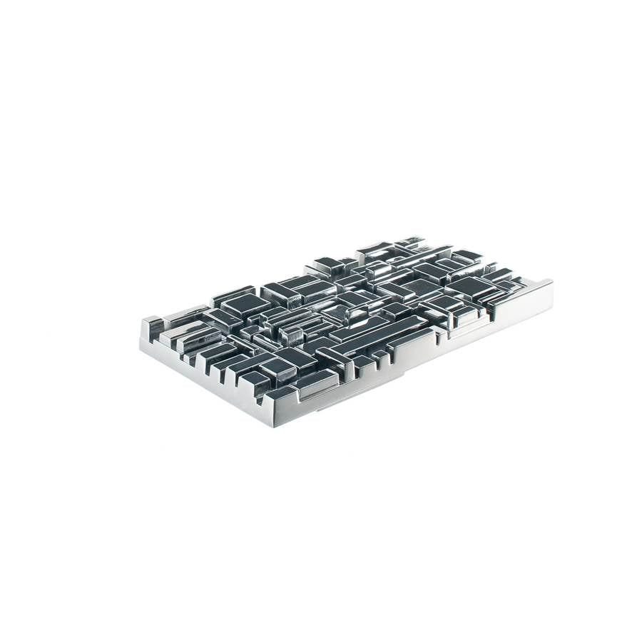 Du Verre - Offset Rectangle Pull 1 Inch (c-c) - Polished Chrome - Polished Chrome