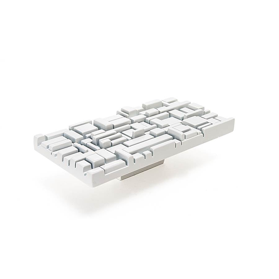 Du Verre - Offset Rectangle Pull 1 Inch (c-c) - White - White