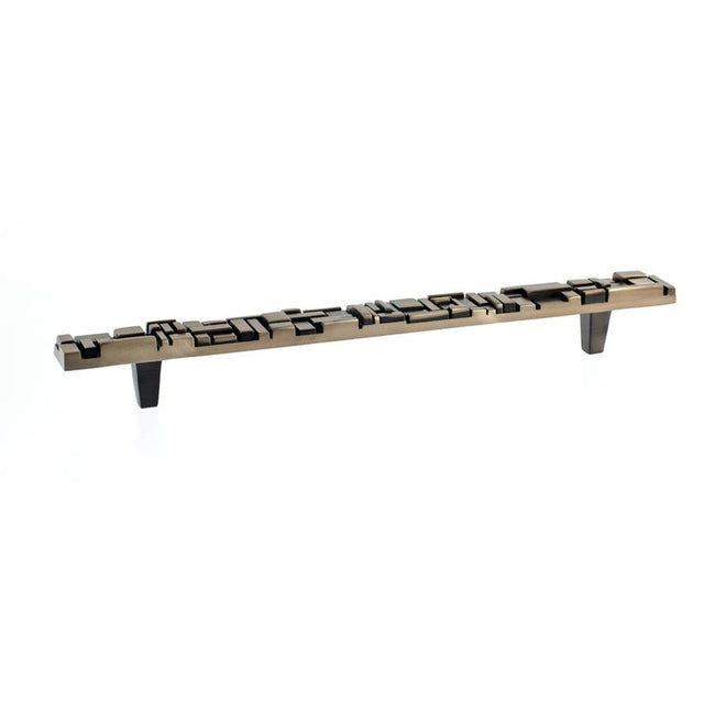 Du Verre - Offset Pull 9 Inch (c-c) - Antique Brass - Antique Brass