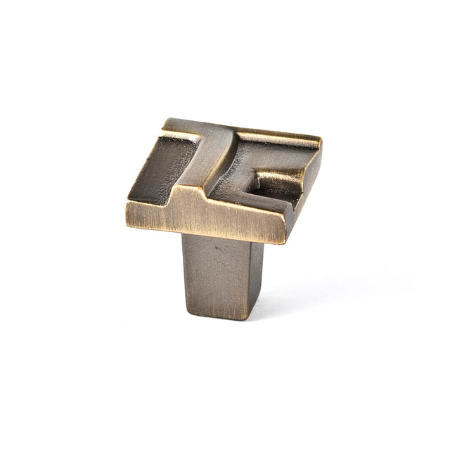 Du Verre - Rio Small Knob 7/8 Inch - Antique Brass - Antique Brass