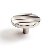 Du Verre - Wave Large Round Knob 2 1/4 Inch - Satin Nickel - Satin Nickel