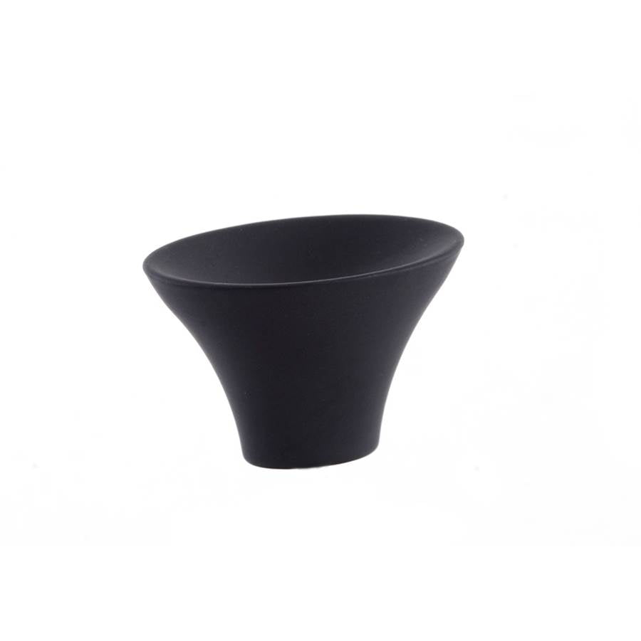 Du Verre - Lotus Knob 1 3/8 Inch - Black Matte - Black Matte