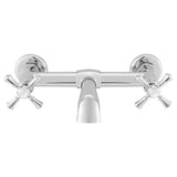 Oak Hill 2-Handle Wall Mount Bathroom Faucet with Cross Handles