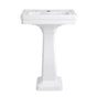 DXV - Fitzgerald Pedestal Sink Top, 3-Hole with Pedestal Leg - Canvas White