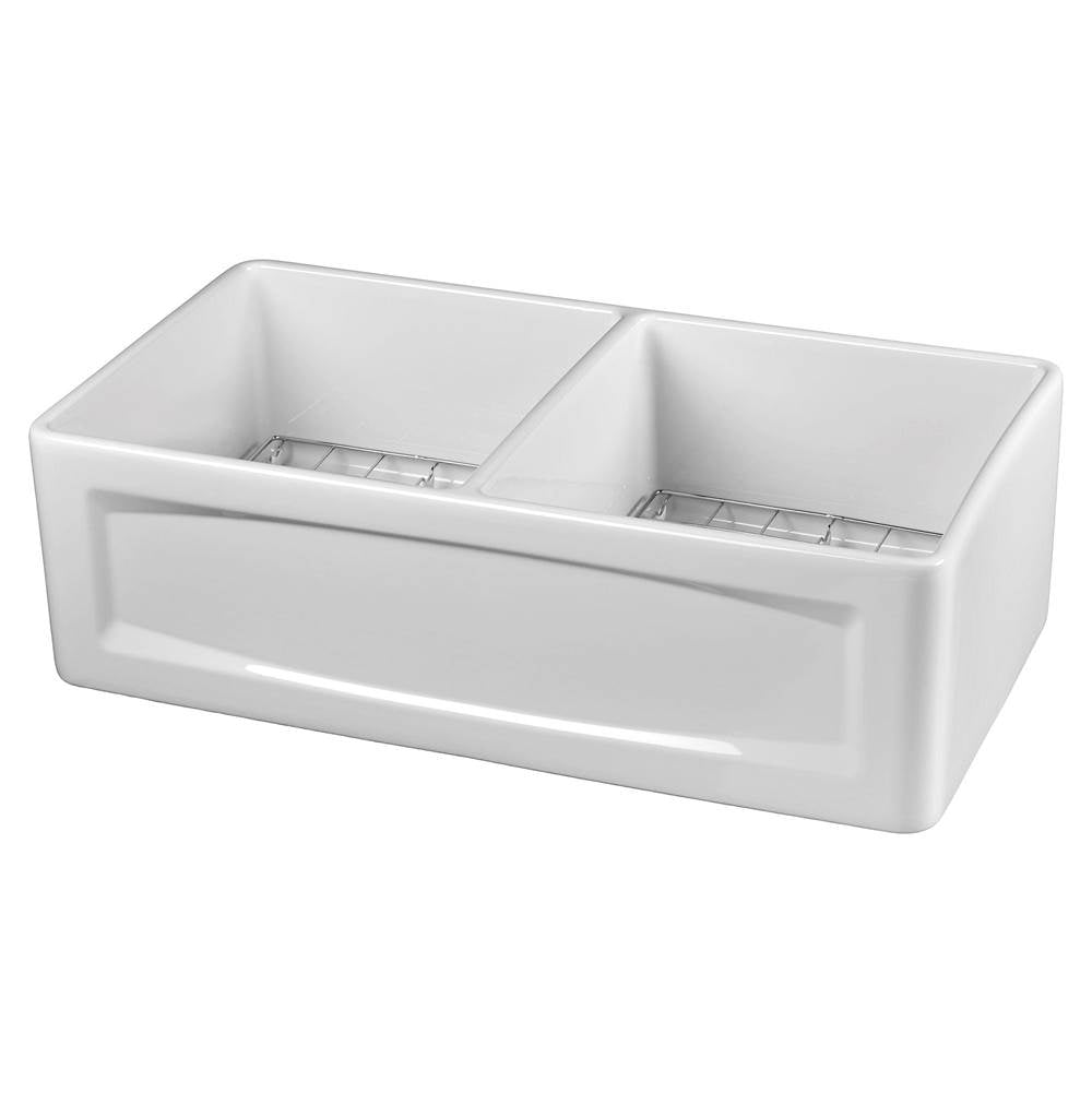 Hillside 33 in. Apron Kitchen Sink with Center Drain