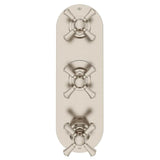 Oak Hill 3-Handle Thermostatic Valve Trim Only with Cross Handles