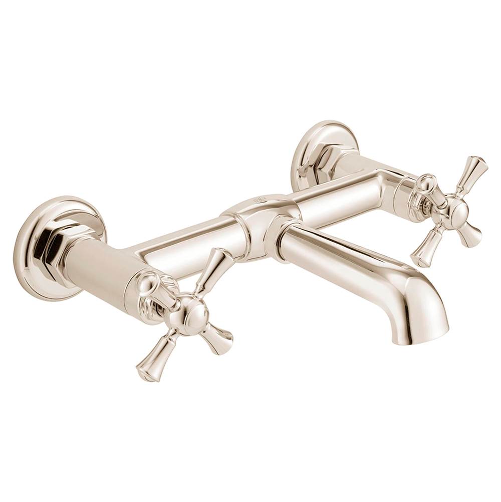 Oak Hill 2-Handle Wall Mount Bathroom Faucet with Cross Handles